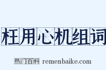 枉用心机组词是什么意思的图片